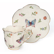 Load image into Gallery viewer, Porcelain Teacup + Saucer