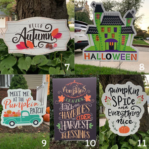 Autumn Lawn Signs