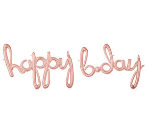 Happy B-Day Balloon (rose gold)