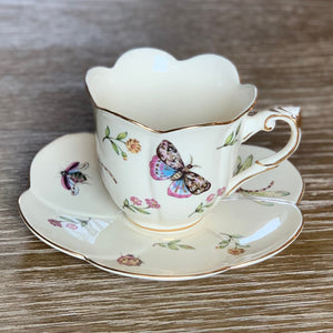 Porcelain Teacup + Saucer