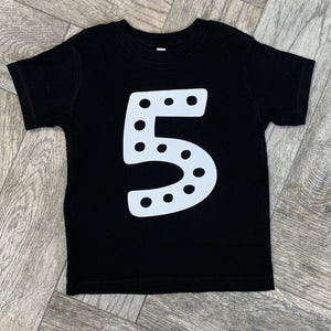 5 Toddler T-Shirt  (black)