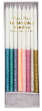 Load image into Gallery viewer, Multicolored Dipped Glitter Candles
