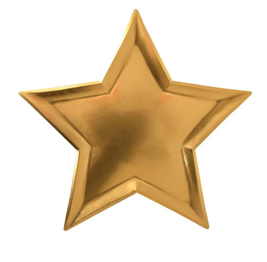 Gold Foil Star Plates