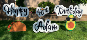 Custom Lawn Sign (stand alone words)